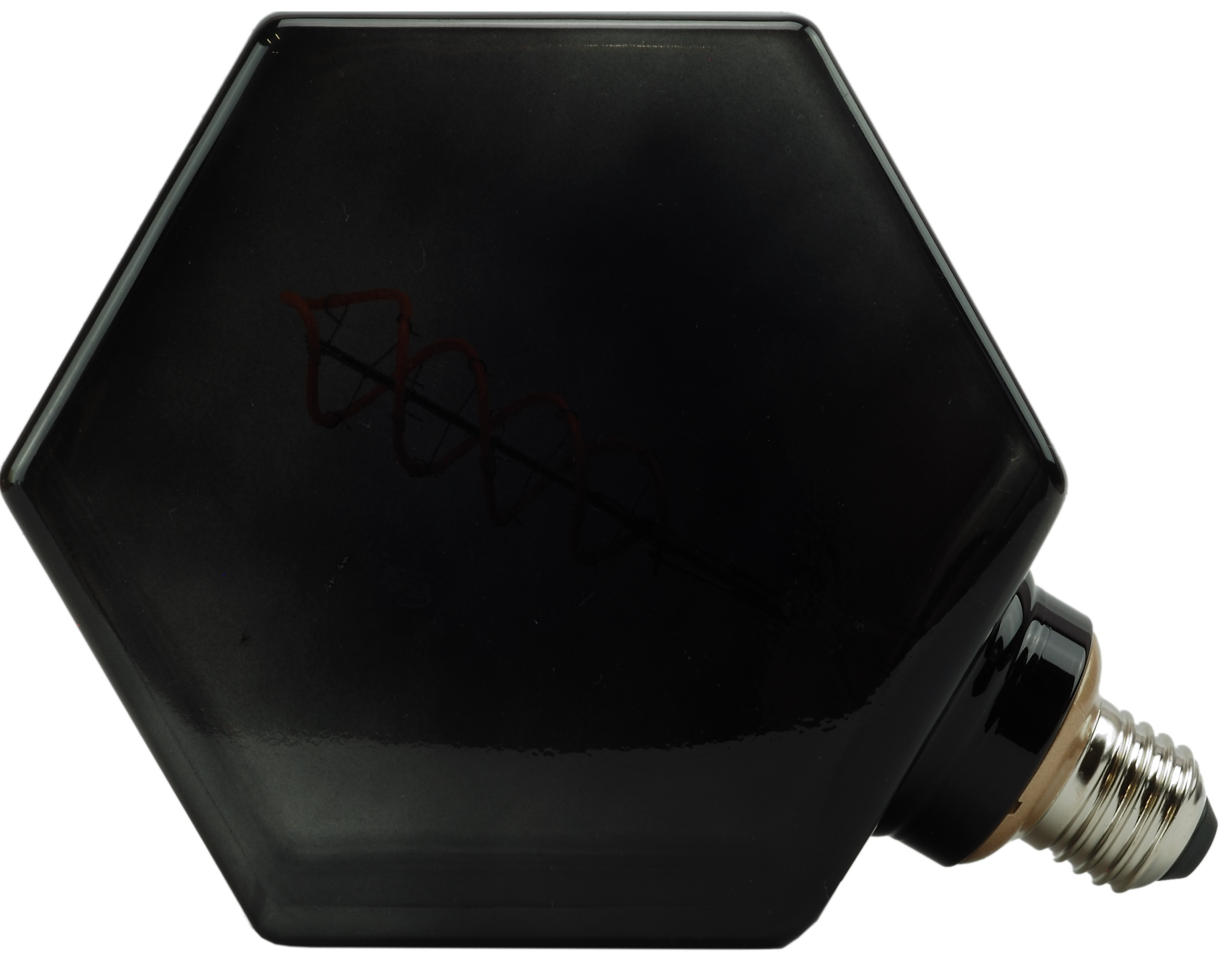 czarna żarówka oktagon LED
